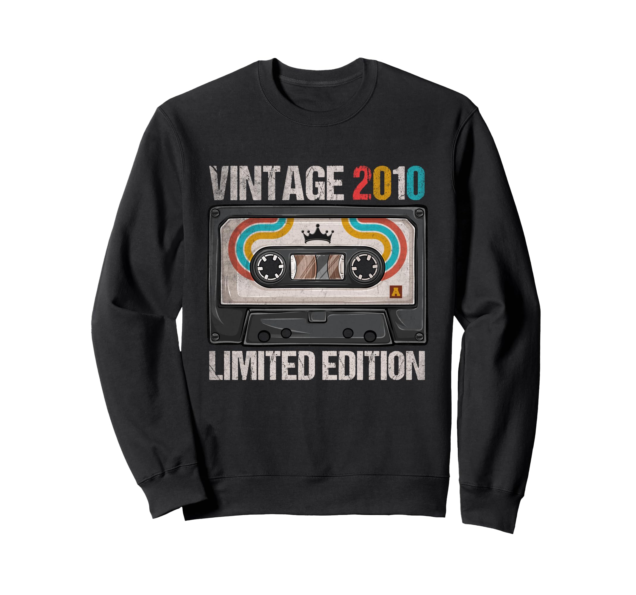 2010 Funny 15Th Birthday Cassette Sweatshirt - Graphic Print for Adults - T-Shirt, Sweatshirt, Hoodie