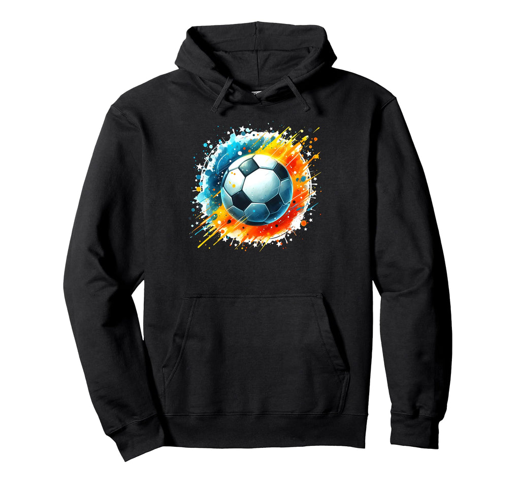 Soccer Ball Funny Sports Player Hoodie - Casual Everyday Wear Men Women - T-Shirt, Sweatshirt, Hoodie