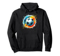 Soccer Ball Funny Sports Player Hoodie - Casual Everyday Wear Men Women - T-Shirt, Sweatshirt, Hoodie