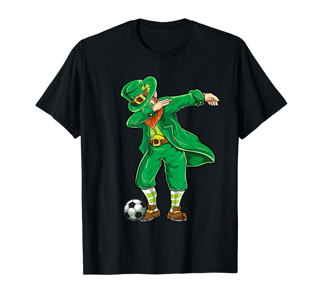 Dabbing Leprechaun Irish Soccer Football T-Shirt - Graphic Print Men Women - T-Shirt, Sweatshirt, Hoodie