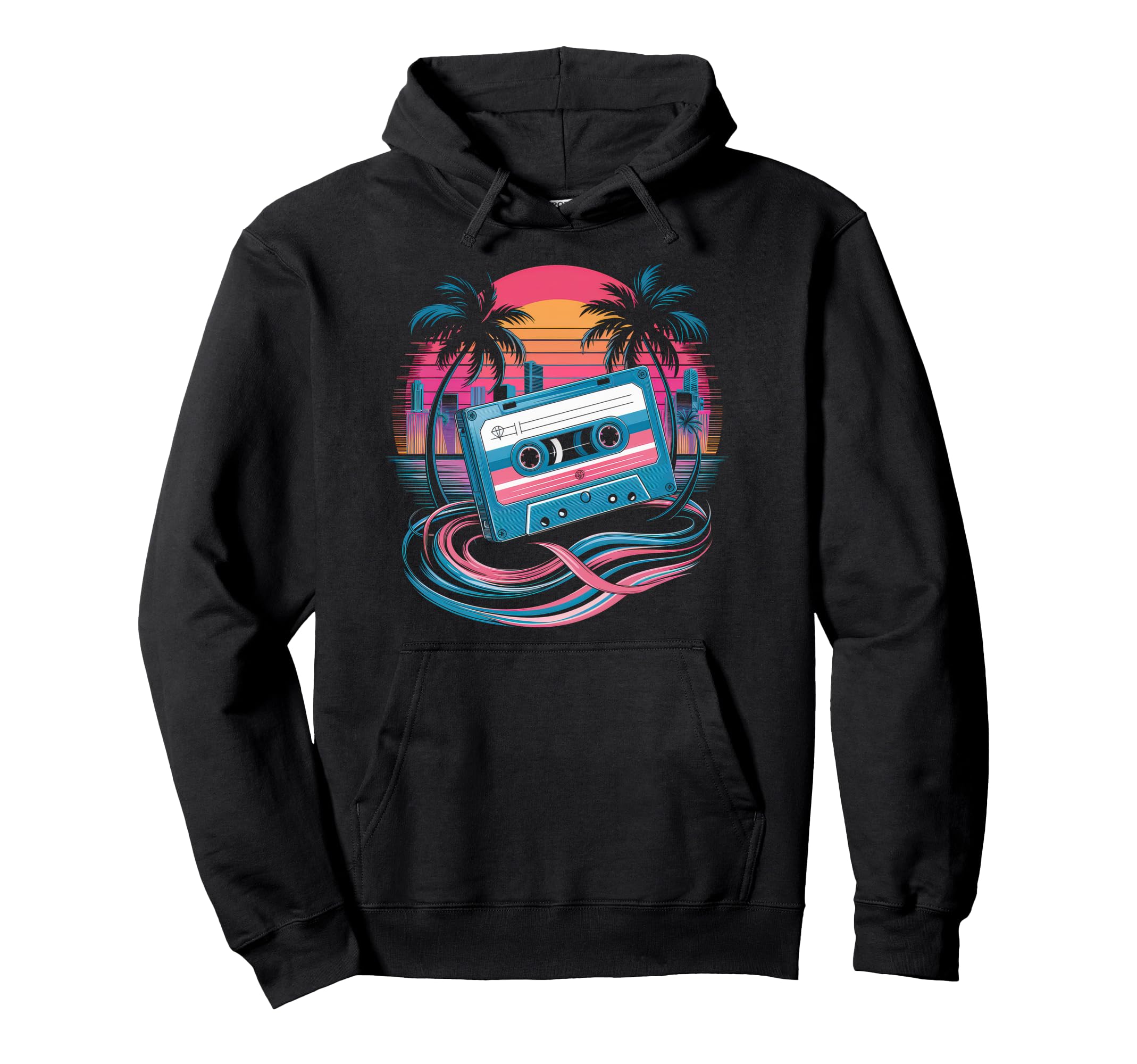 Cassette 80S 90S Party Mixtape Hoodie - Casual Everyday Wear for Adults - T-Shirt, Sweatshirt, Hoodie