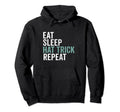 Eat Sleep Hat Trick Repeat Ice Hockey Hoodie - Aesthetic Graphic Men Women - T-Shirt, Sweatshirt, Hoodie