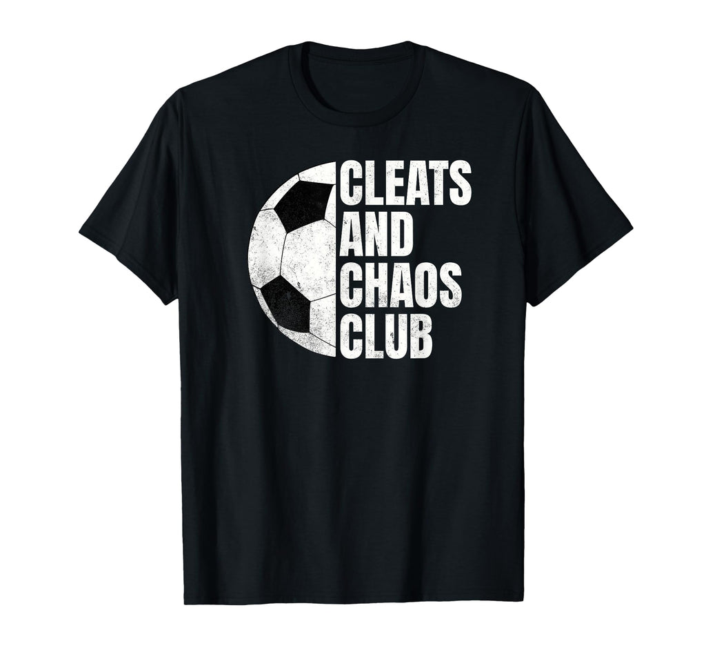 Funny Soccer Cleats And Chaos Club T-Shirt - Minimalist Print for Adults - T-Shirt, Sweatshirt, Hoodie