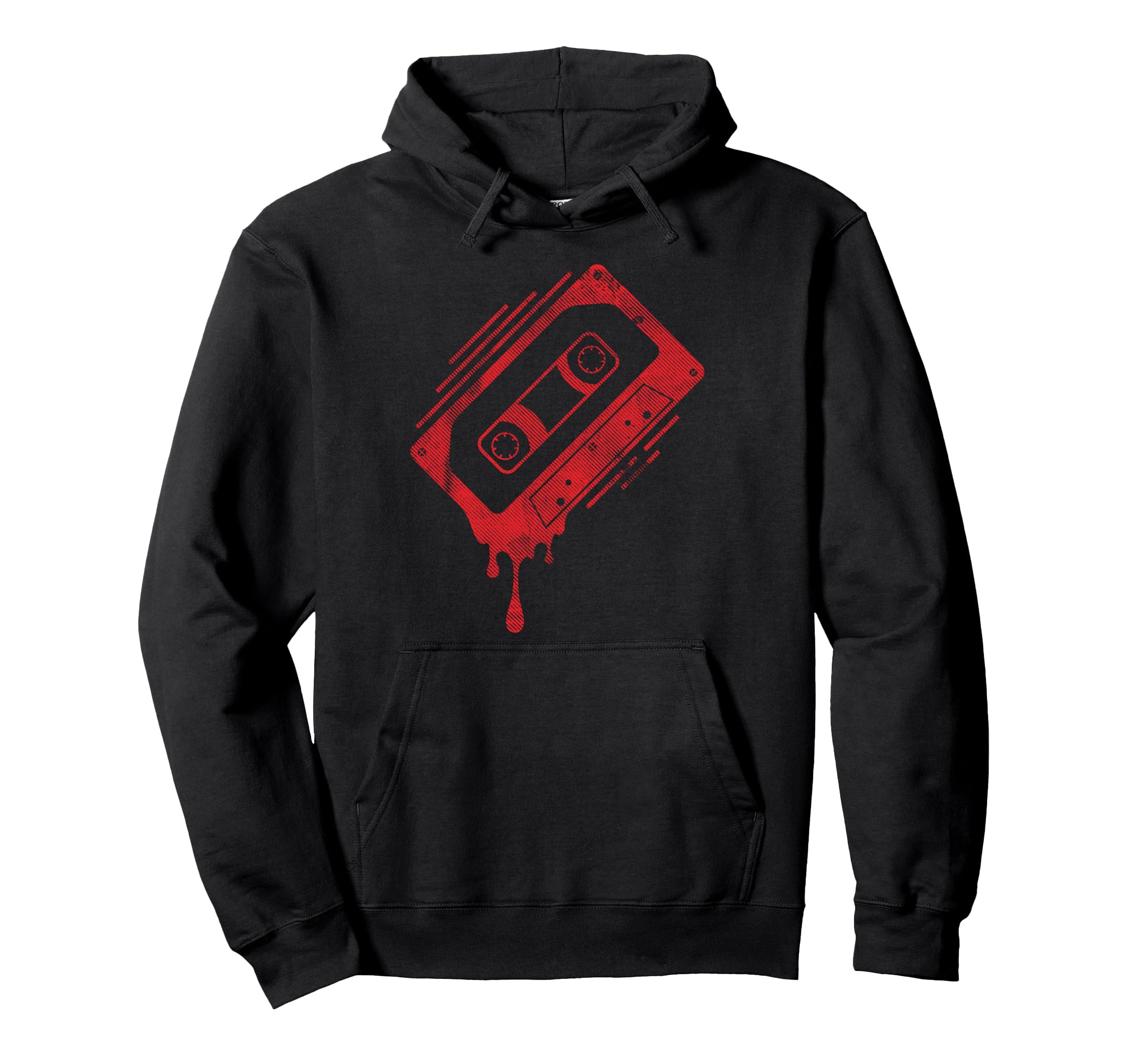 Dripping Cassette Tape Hoodie - Trendy Graphic for Adults - T-Shirt, Sweatshirt, Hoodie