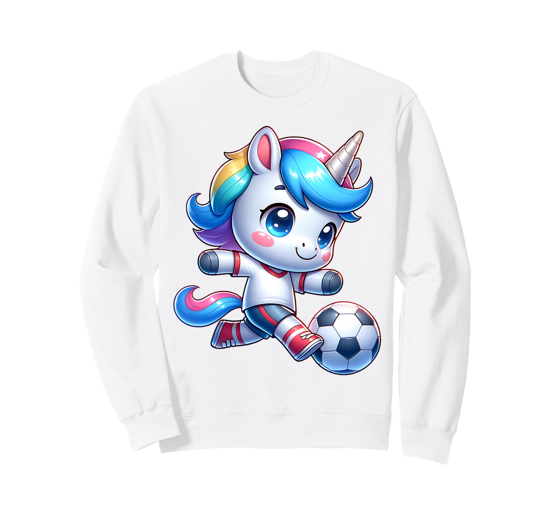 Footballer Unicorn Fans Soccer Team Sweatshirt - Unique Graphic Unisex - T-Shirt, Sweatshirt, Hoodie