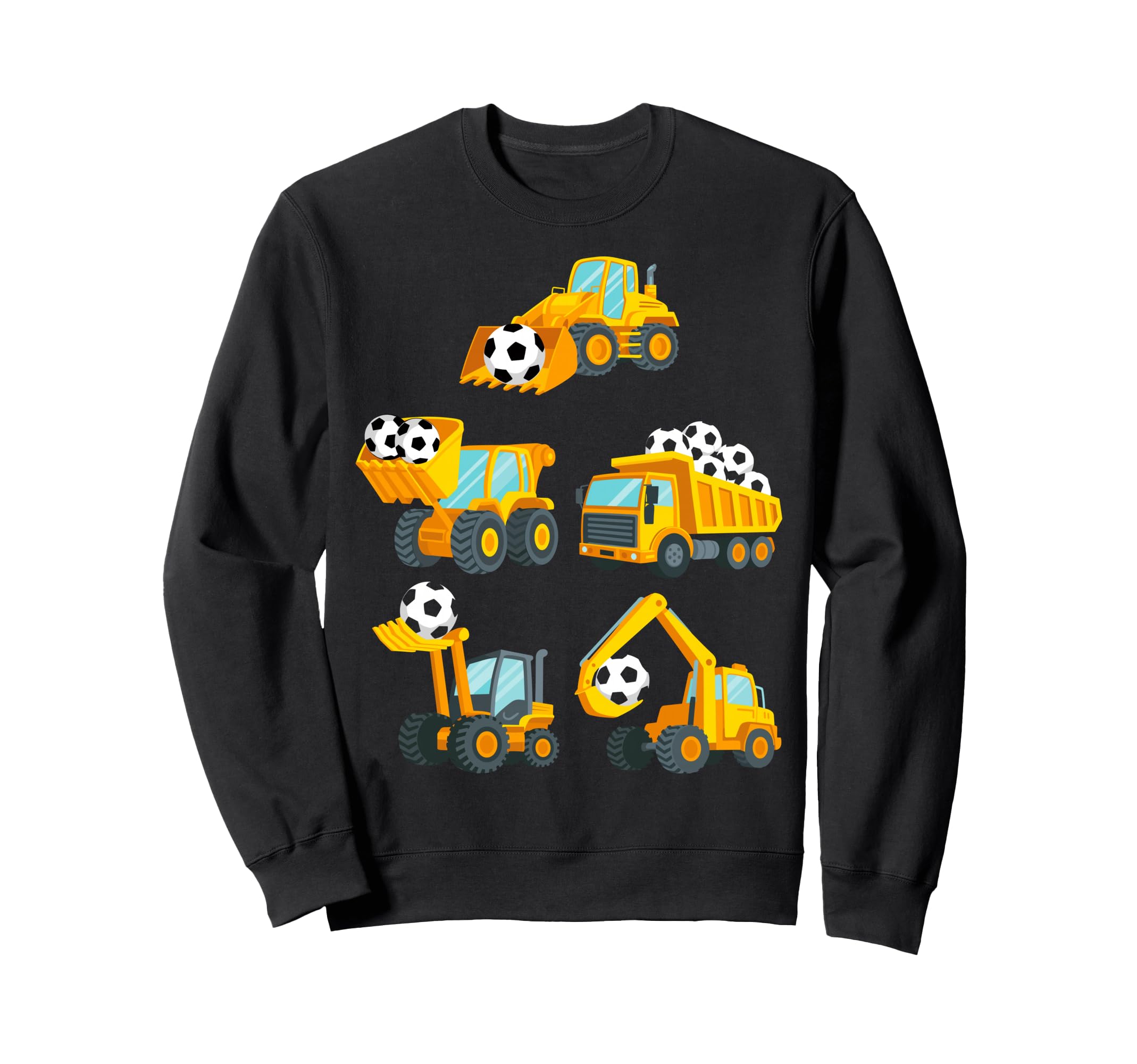 Construction Trucks Carrying Sweatshirt - Aesthetic Graphic for Adults - T-Shirt, Sweatshirt, Hoodie