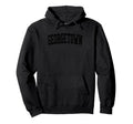 Georgetown Sc Distressed Black Varsity Hoodie - Fun Novelty Design Unisex - T-Shirt, Sweatshirt, Hoodie