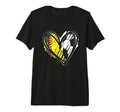 Softball Soccer Ball Heart Love Tri T-Shirt - Custom Art Print for Adults - T-Shirt, Sweatshirt, Hoodie