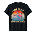 Sloth I Love Soccer More Than People T-Shirt - Custom Art Print Men Women - T-Shirt, Sweatshirt, Hoodie