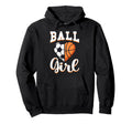 Ball Soccer Basketball Lovers Gifts Hoodie - Minimalist Print for Adults - T-Shirt, Sweatshirt, Hoodie