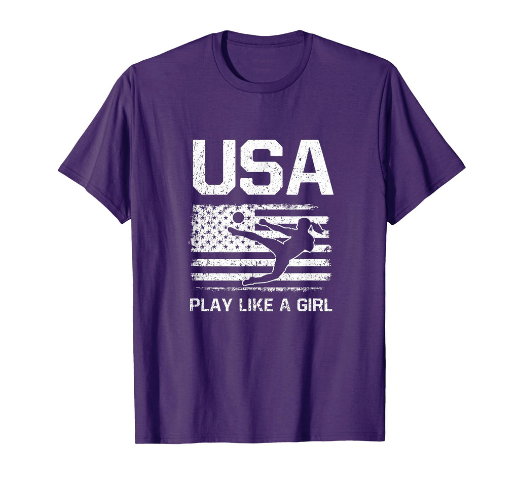 American Flag Patriotic Usa Soccer T-Shirt - Fun Novelty Design Unisex - T-Shirt, Sweatshirt, Hoodie