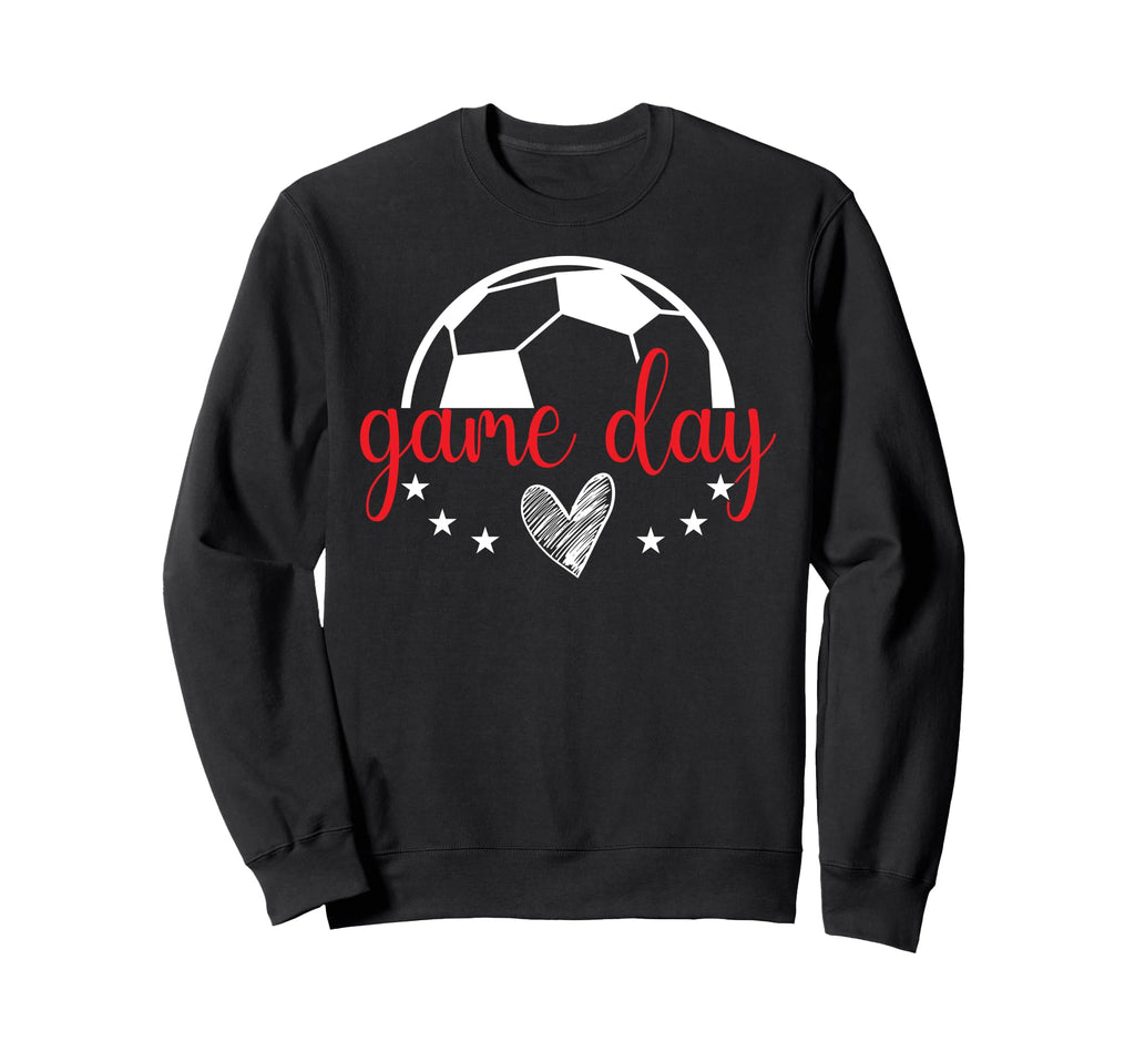 Game Day Soccer Heart Soccer Game Sweatshirt - Aesthetic Graphic Men Women - T-Shirt, Sweatshirt, Hoodie