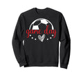 Game Day Soccer Heart Soccer Game Sweatshirt - Aesthetic Graphic Men Women - T-Shirt, Sweatshirt, Hoodie