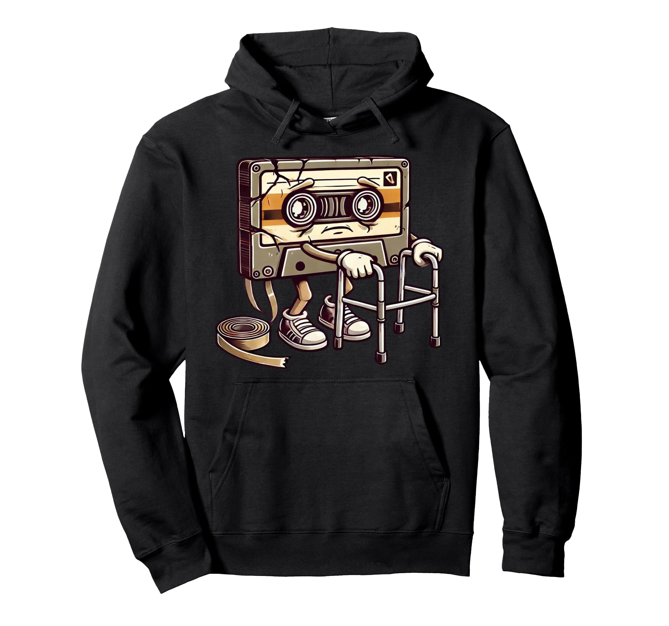 Cassette Tape 80S Music Lover Hoodie - Trendy Graphic for Adults - T-Shirt, Sweatshirt, Hoodie