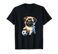 Pug Dog Soccer Champion Ball Fan T-Shirt - Aesthetic Graphic Unisex - T-Shirt, Sweatshirt, Hoodie