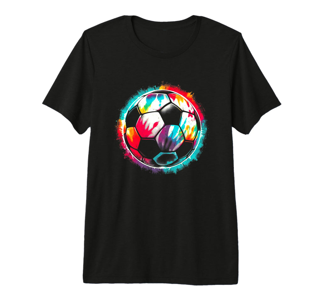 Soccer Ball Tie Dye Colorful Soccer T-Shirt - Custom Art Print Men Women - T-Shirt, Sweatshirt, Hoodie