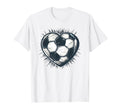 Soccer Ball Heart Football Player And T-Shirt - Minimalist Print Men Women - T-Shirt, Sweatshirt, Hoodie