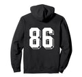 Number 86 Backside 80S 90S Team Hoodie - Casual Everyday Wear Men Women - T-Shirt, Sweatshirt, Hoodie