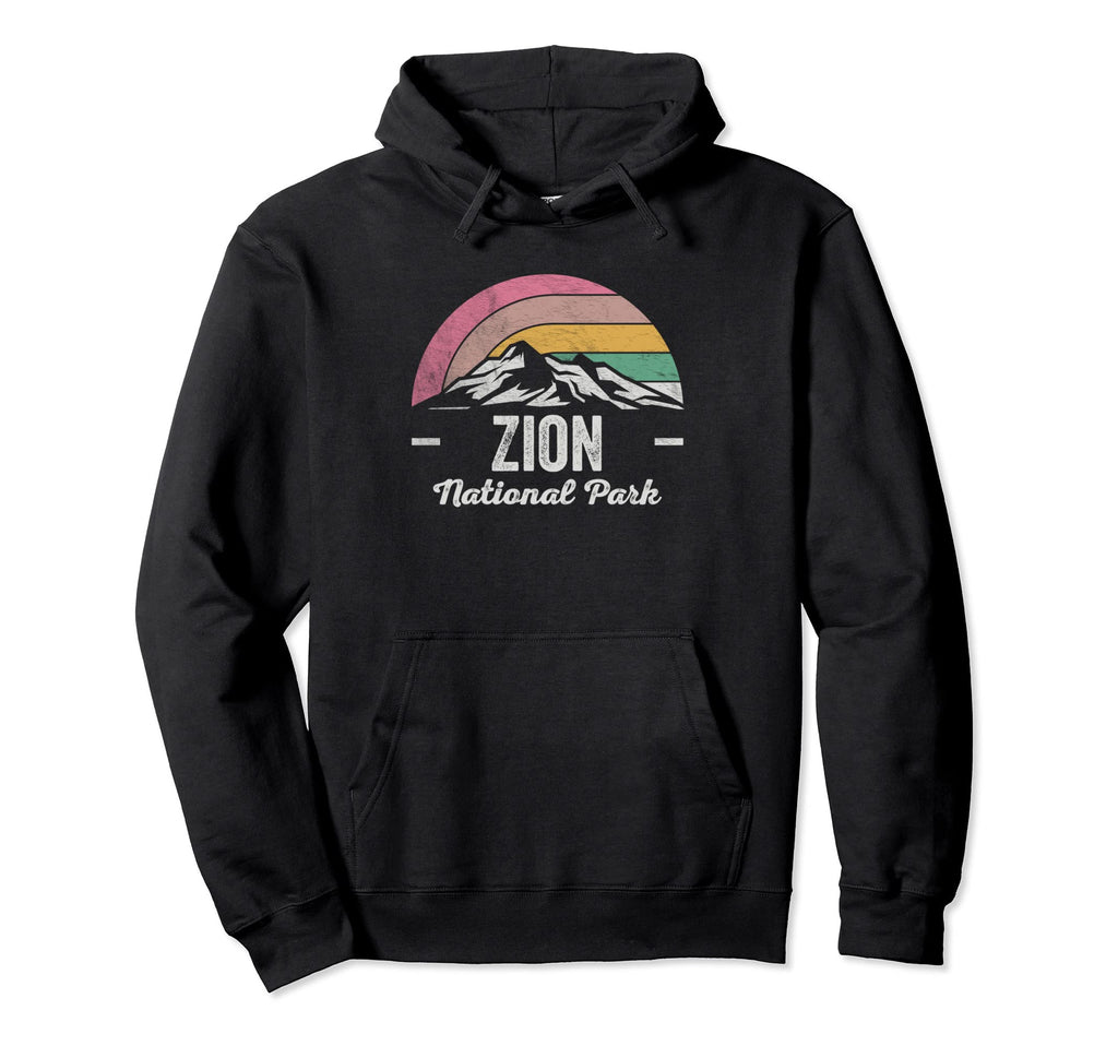 Zion National Park Map Sunset Hoodie - Trendy Graphic for Adults - T-Shirt, Sweatshirt, Hoodie