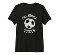 Oklahoma Soccer Distressed 90S Tri Blend T-Shirt - Aesthetic Graphic Unisex - T-Shirt, Sweatshirt, Hoodie