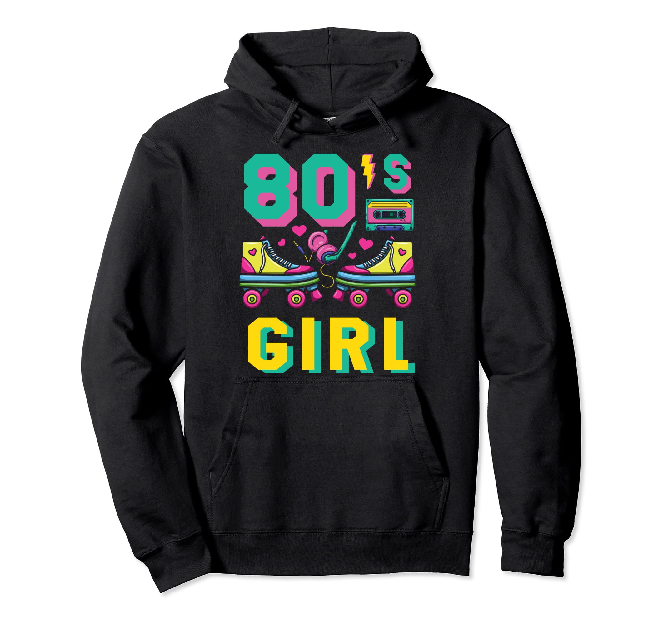 I Love 80S Music Lover Cassette Tape Hoodie - Aesthetic Graphic for Adults - T-Shirt, Sweatshirt, Hoodie