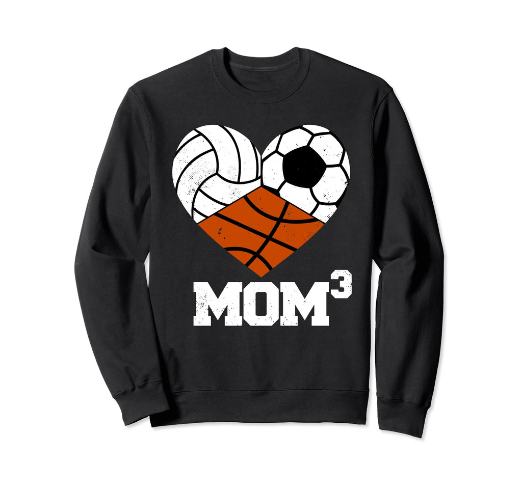 Mom Cubed Mom3 Mom Three Sweatshirt - Minimalist Print for Adults - T-Shirt, Sweatshirt, Hoodie