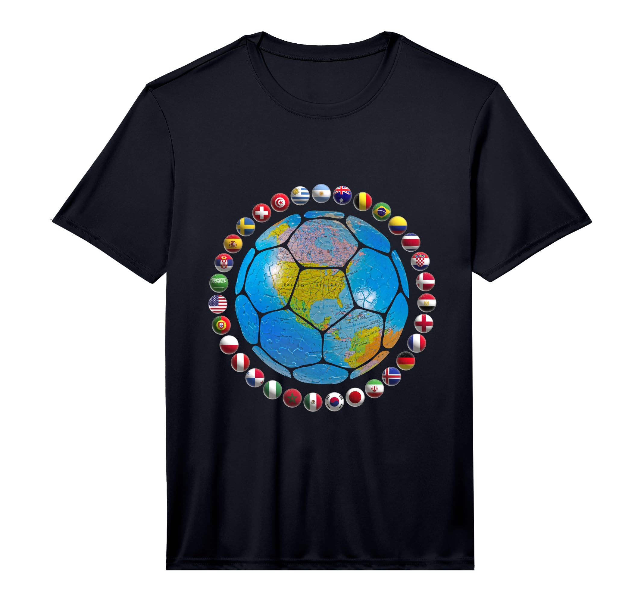 Go Soccer Go Nations Around World Huge T-Shirt - Unique Graphic Men Women - T-Shirt, Sweatshirt, Hoodie