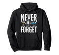 Never Forget Old School Cassette Tape Vhs Hoodie - Minimalist Print Unisex - T-Shirt, Sweatshirt, Hoodie