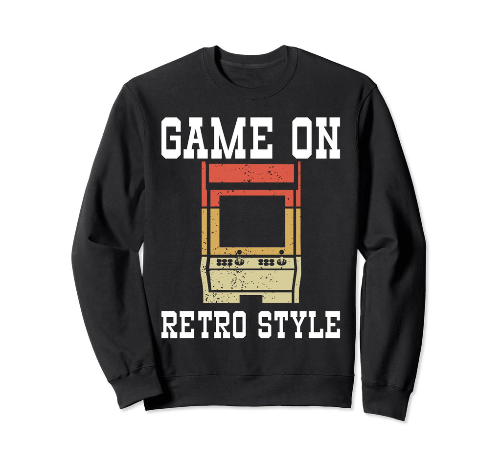 80S Arcade Nostalgia Pixel Art Sweatshirt - Casual Everyday Wear Men Women - T-Shirt, Sweatshirt, Hoodie