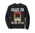 80S Arcade Nostalgia Pixel Art Sweatshirt - Casual Everyday Wear Men Women - T-Shirt, Sweatshirt, Hoodie