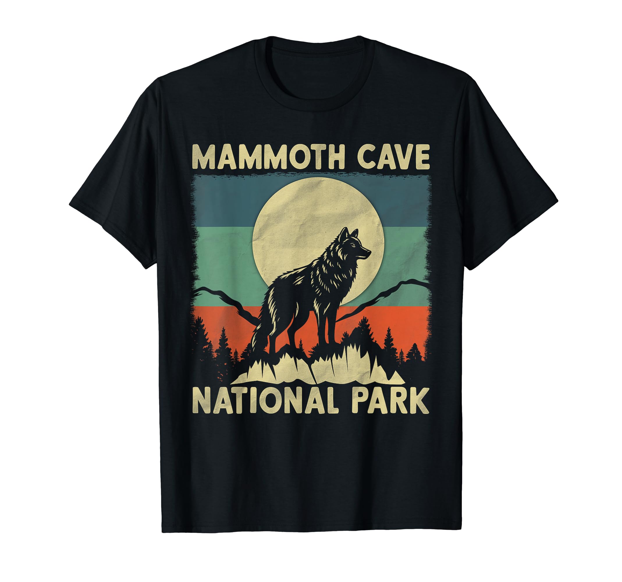 Wolf Mammoth Cave National Park T-Shirt - Graphic Print Men Women - T-Shirt, Sweatshirt, Hoodie