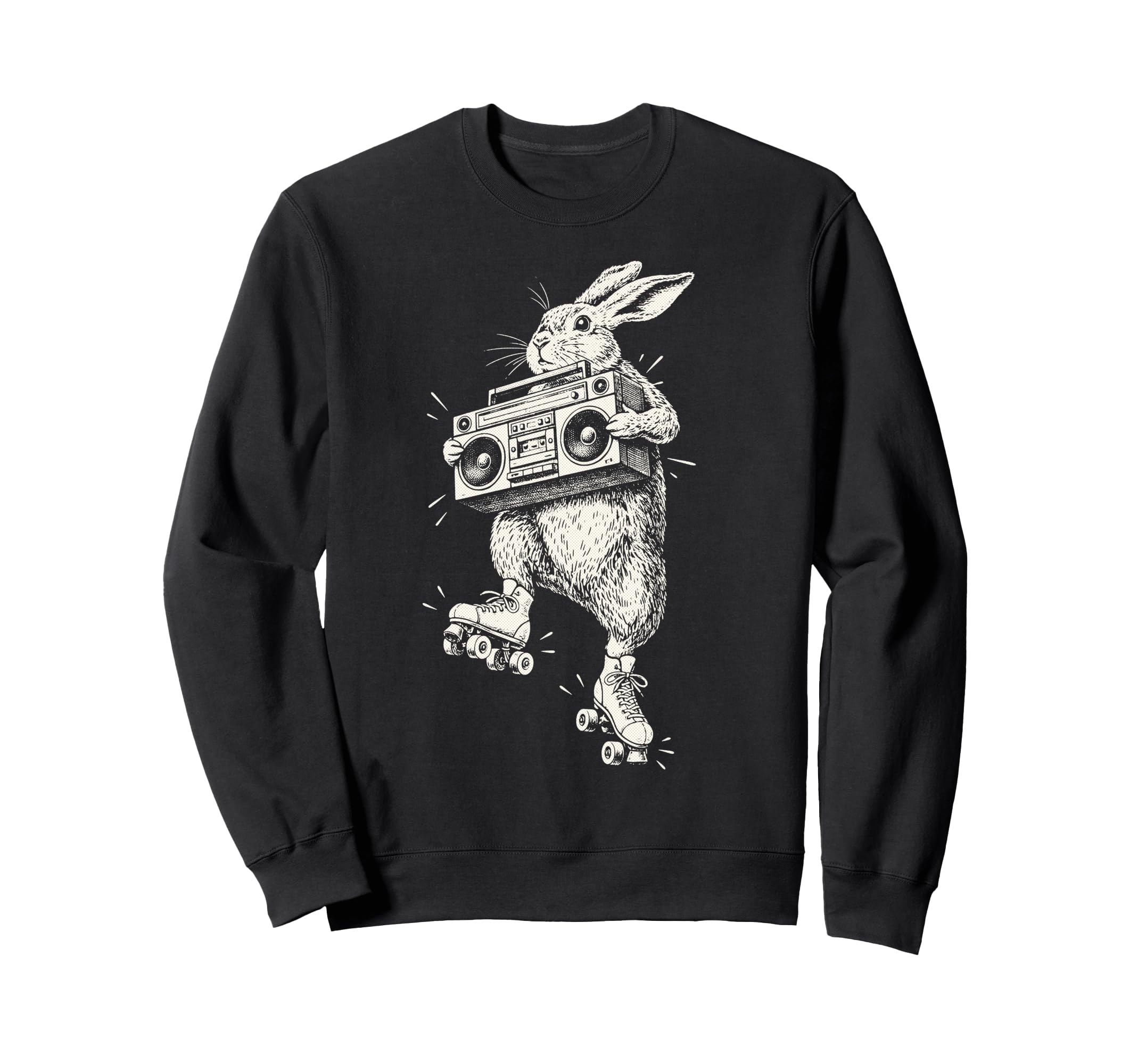 Funny Bunny Roller Skate Sweatshirt - Fun Novelty Design for Adults - T-Shirt, Sweatshirt, Hoodie