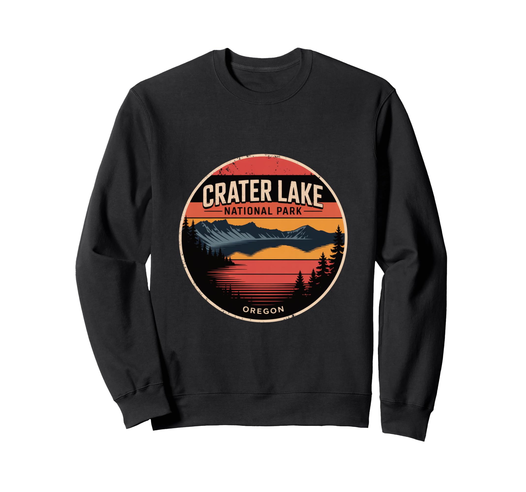 Crater Lake National Park Oregon Sunset Sweatshirt - Unique Graphic Unisex - T-Shirt, Sweatshirt, Hoodie