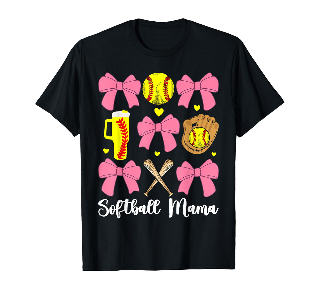 Softball Mama Mothers Day Softball T-Shirt - Unique Graphic Men Women - T-Shirt, Sweatshirt, Hoodie