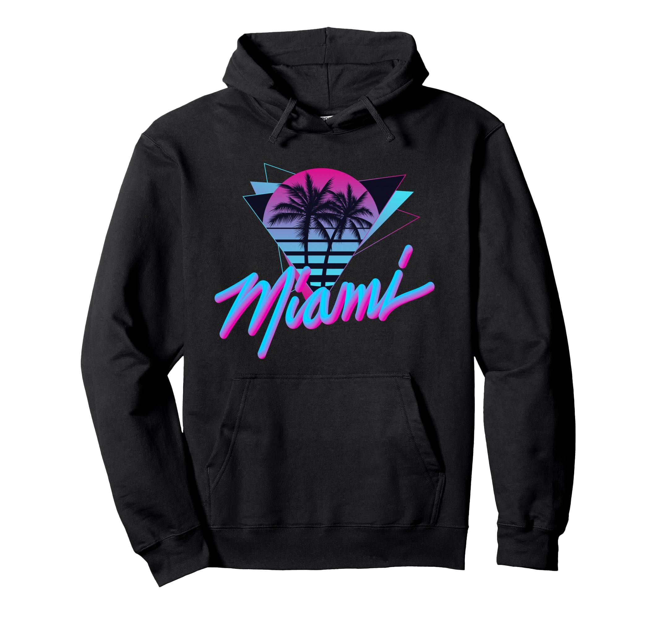 Miami Palm Trees Vaperwave Synthwave Hoodie - Streetwear Style for Adults - T-Shirt, Sweatshirt, Hoodie