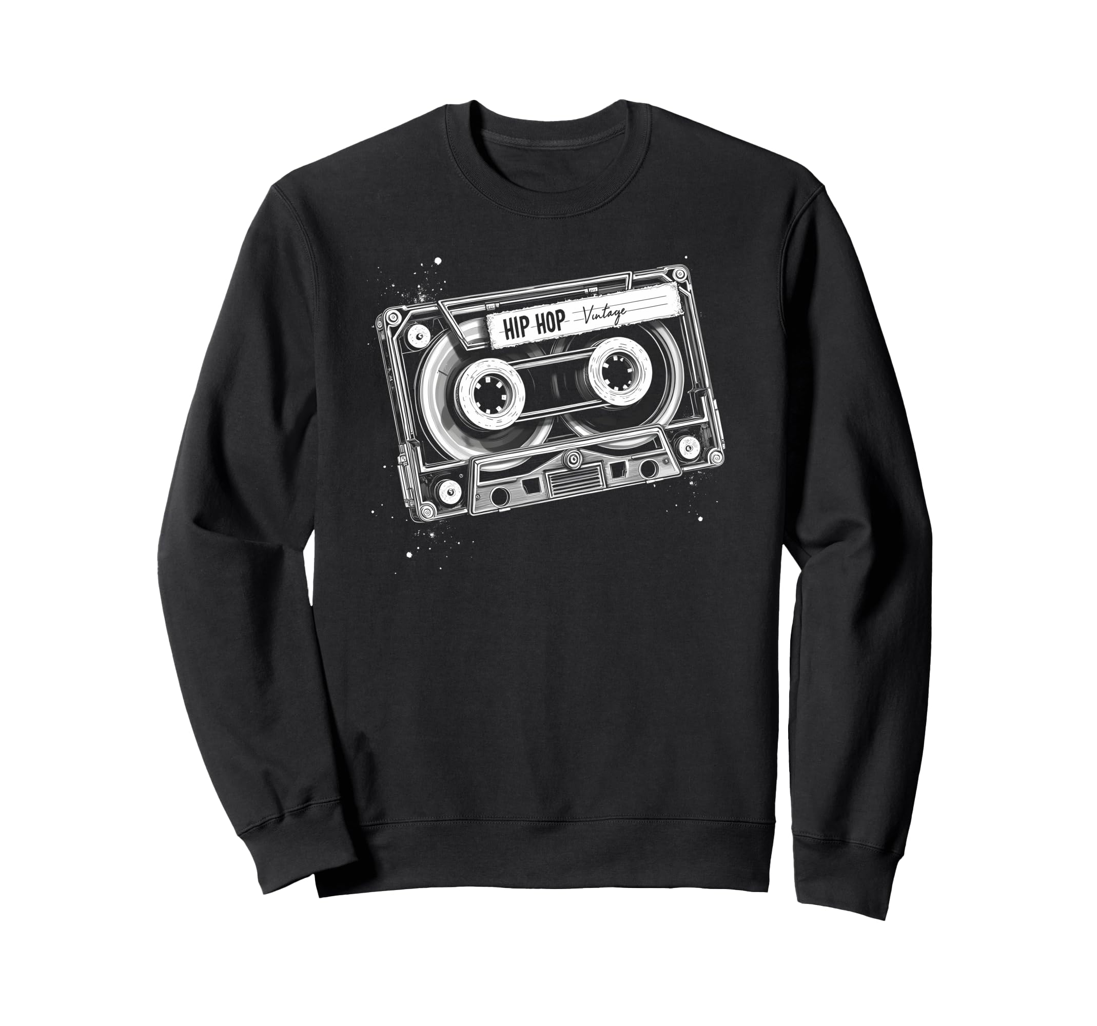 Hip Hop Cassette Tape Illustration Sweatshirt - Aesthetic Graphic Unisex - T-Shirt, Sweatshirt, Hoodie