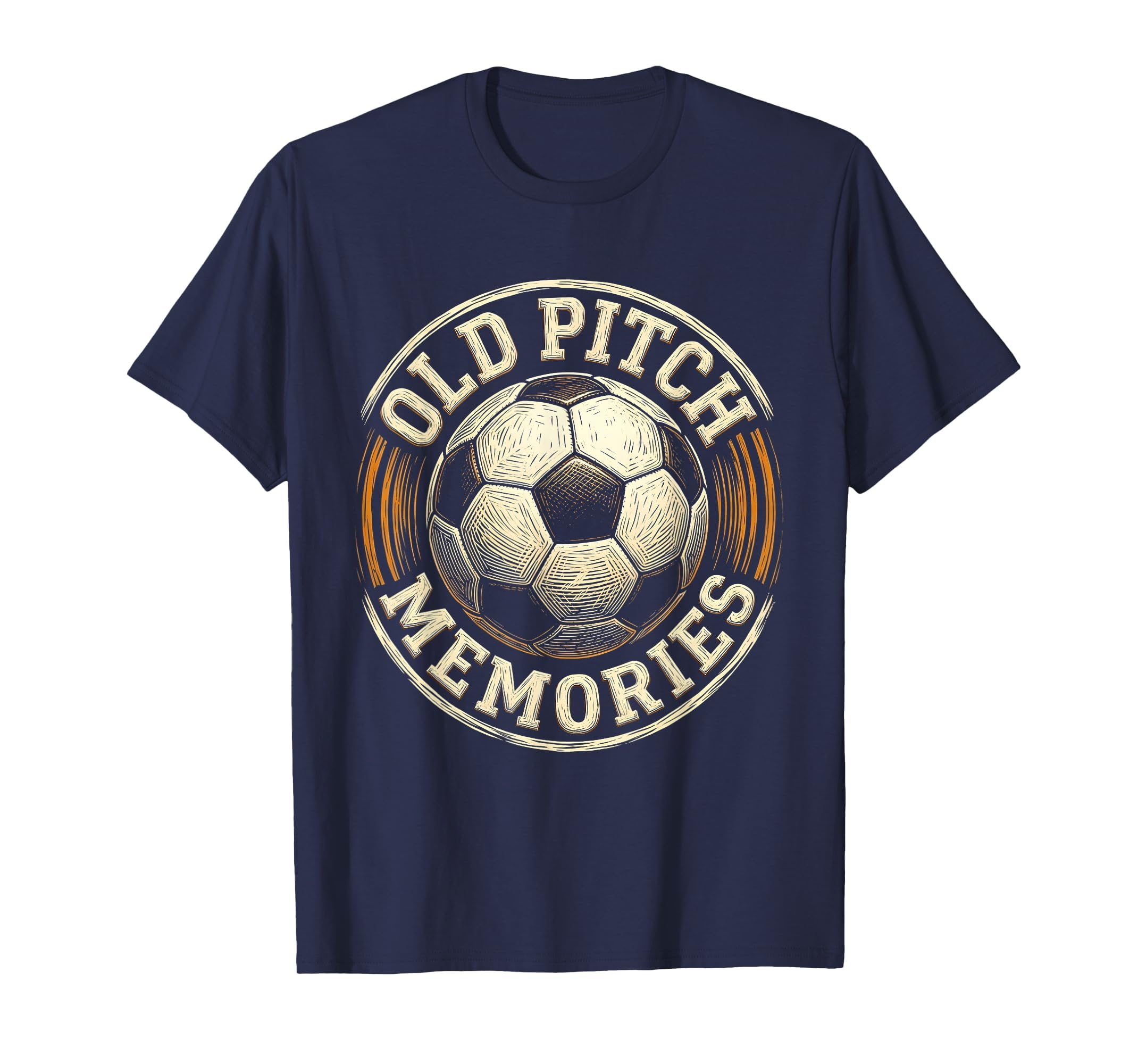 Old Pitch Memories Soccer Ball T-Shirt - Trendy Graphic Unisex - T-Shirt, Sweatshirt, Hoodie