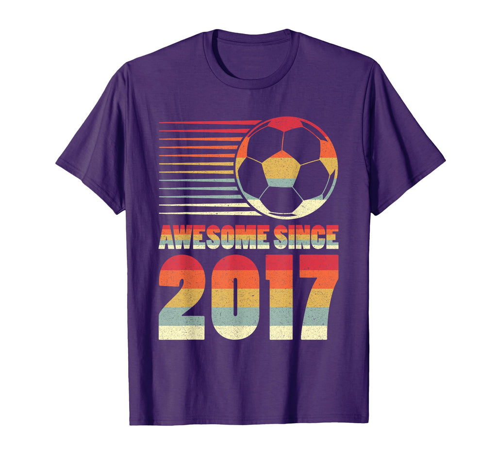 Awesome Since 2017 Soccer 9Th T-Shirt - Fun Novelty Design for Adults - T-Shirt, Sweatshirt, Hoodie
