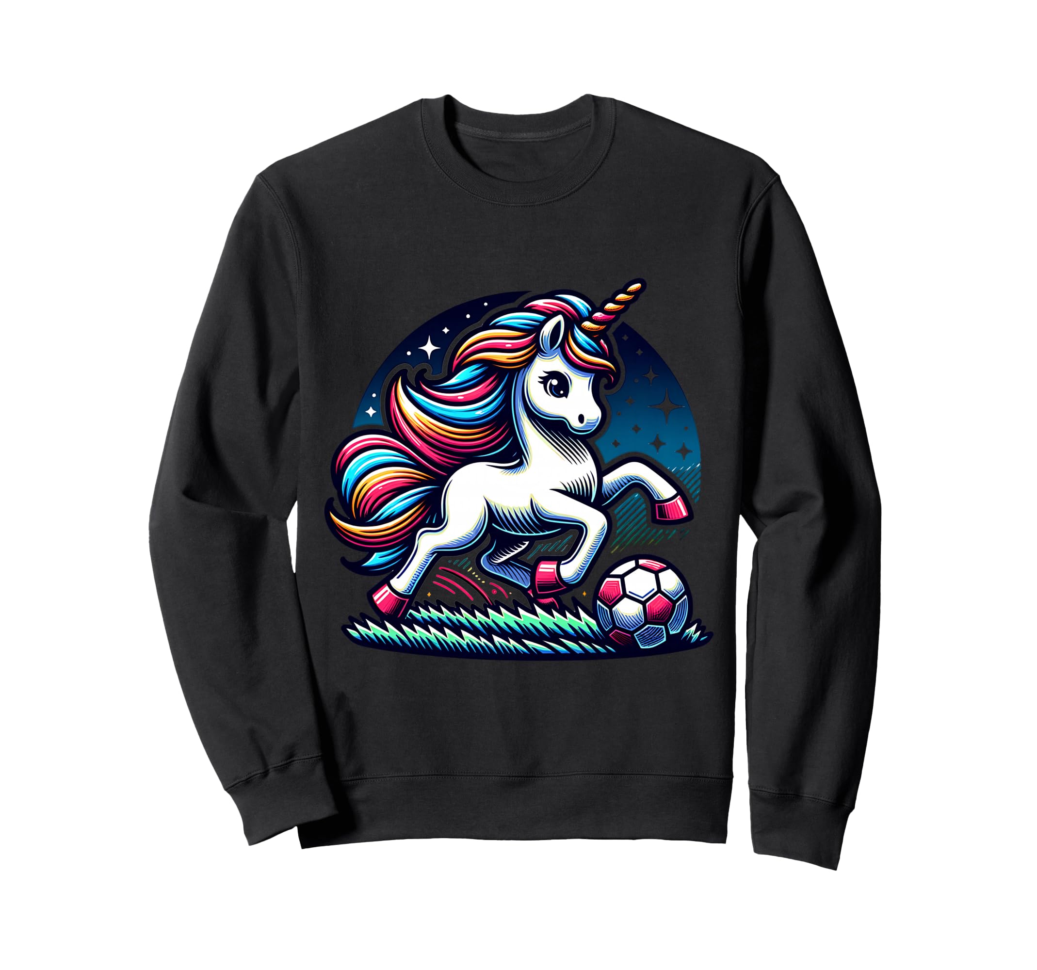 Footballer Unicorn Fans Soccer Team Sweatshirt - Trendy Graphic Men Women - T-Shirt, Sweatshirt, Hoodie