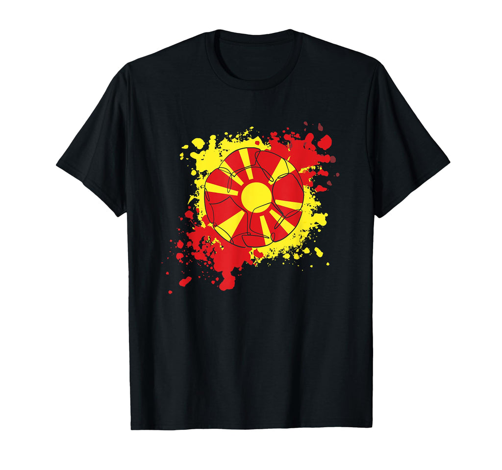 Soccer Ball Flag North Macedonia T-Shirt - Novelty Apparel for Adults - T-Shirt, Sweatshirt, Hoodie