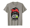 Mom Life Messy Bun Hair Funny Soccer T-Shirt - Custom Art Print Men Women - T-Shirt, Sweatshirt, Hoodie