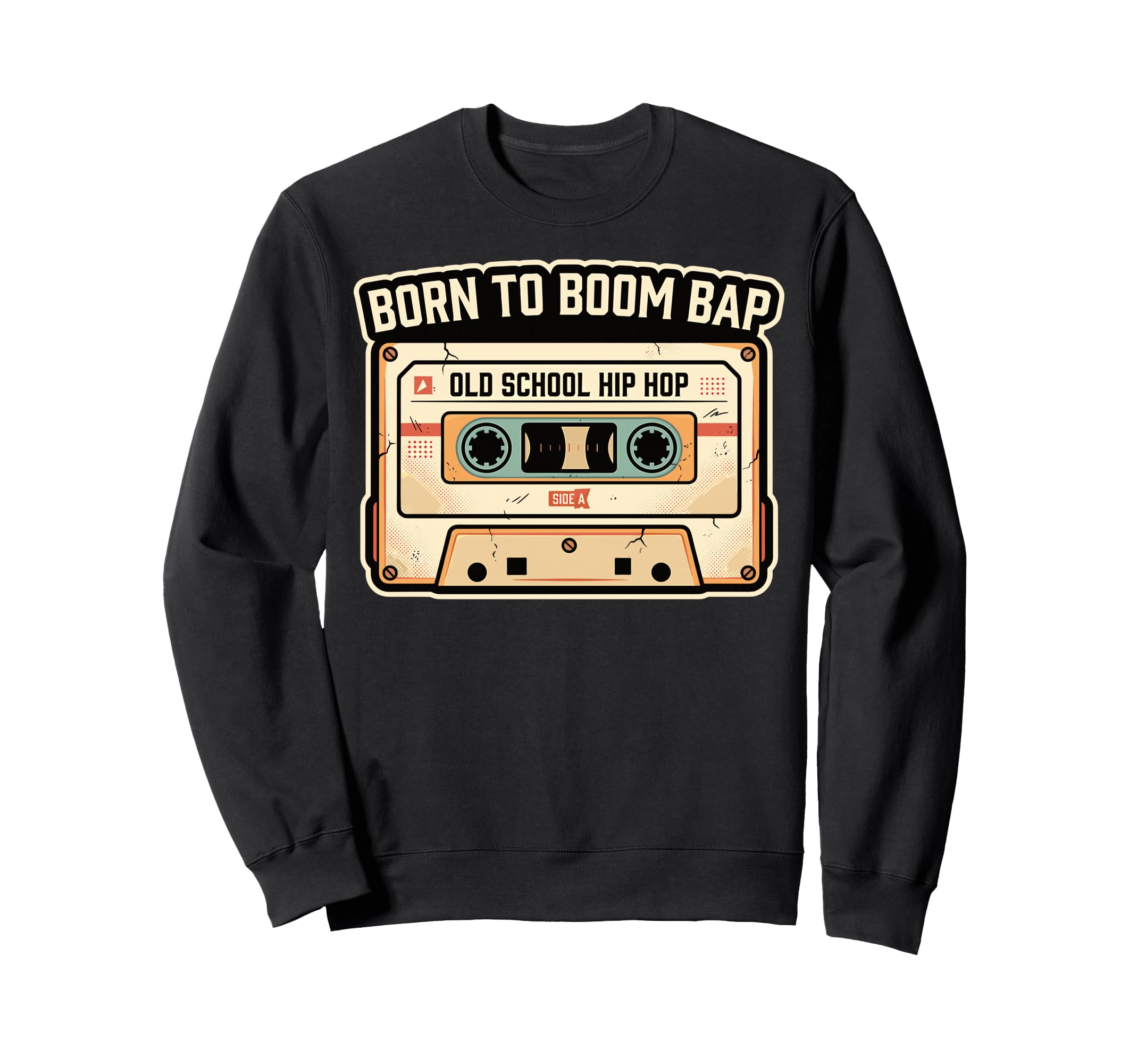 Old School Hip Hop Cassette Tape Sweatshirt - Trendy Graphic Unisex - T-Shirt, Sweatshirt, Hoodie