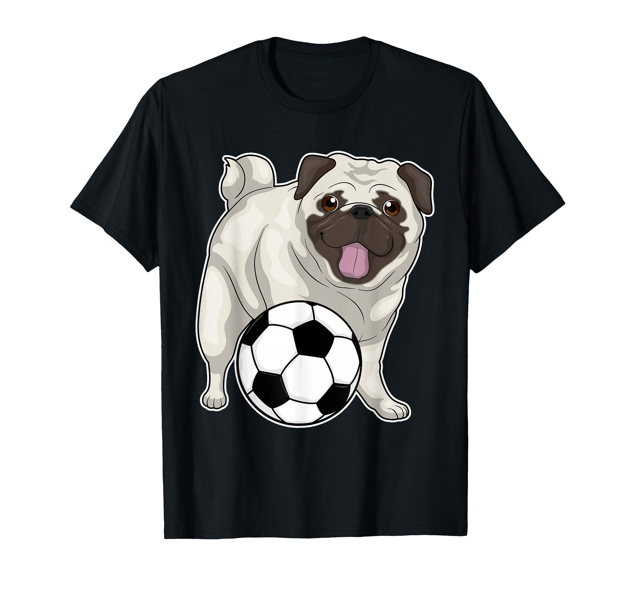 Pug Soccer Player Soccer Sports T-Shirt - Fun Novelty Design Unisex - T-Shirt, Sweatshirt, Hoodie