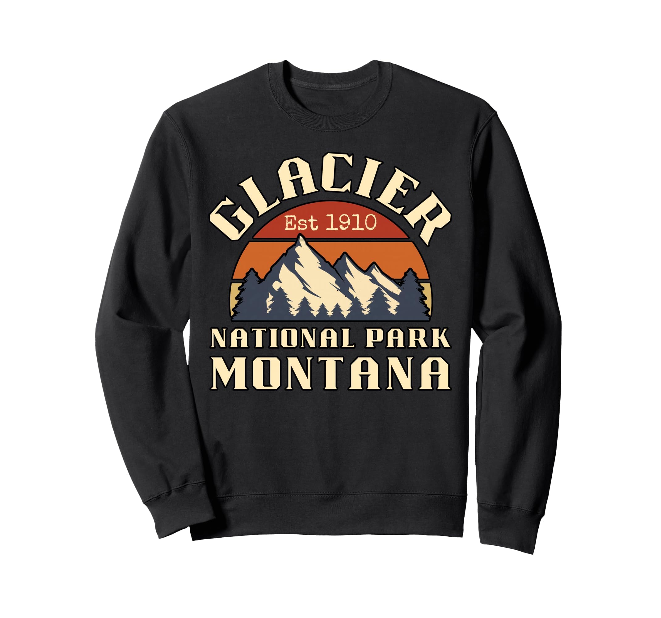 Glacier National Park Montana Usa Outdoor Hoodie - Novelty Apparel Unisex - T-Shirt, Sweatshirt, Hoodie