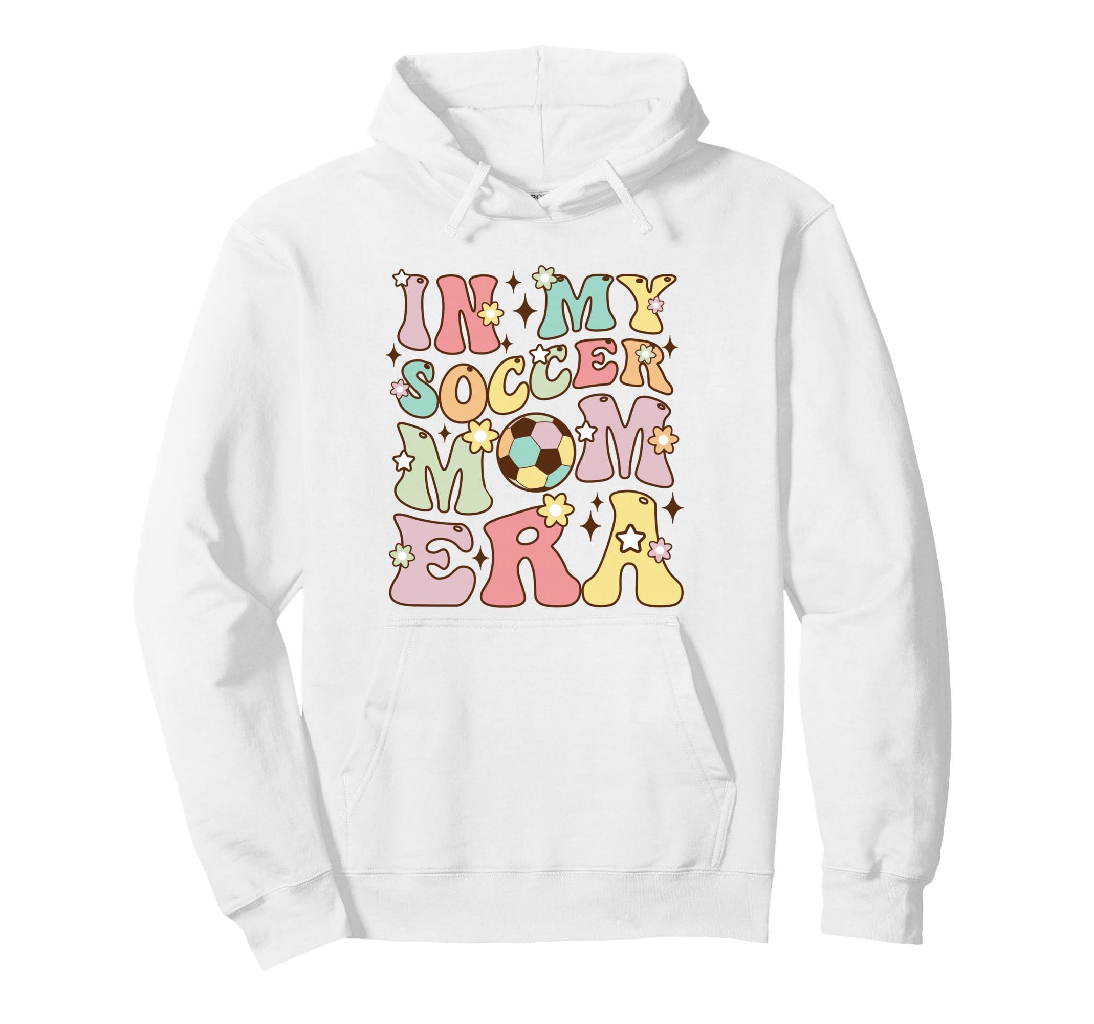 Groovy My Soccer Mom Era Funny Football Hoodie - Graphic Print for Adults - T-Shirt, Sweatshirt, Hoodie