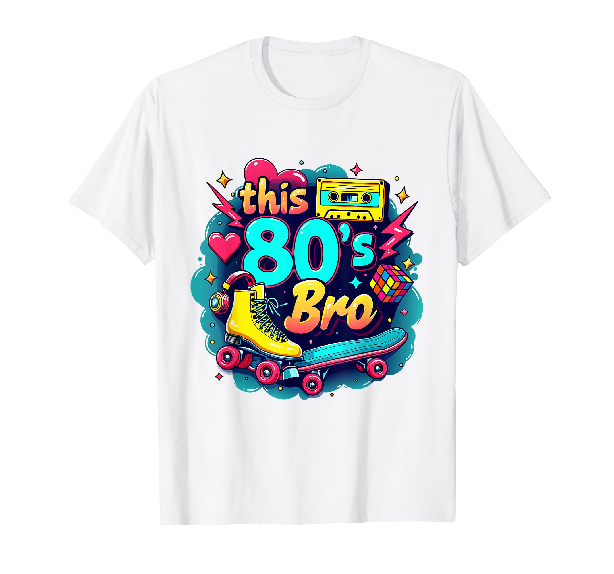 80S Bro Cassette Roller Skate Funny T-Shirt - Minimalist Print for Adults - T-Shirt, Sweatshirt, Hoodie