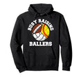 Busy Raising Ballers Funny Softball Hoodie - Unique Graphic Men Women - T-Shirt, Sweatshirt, Hoodie