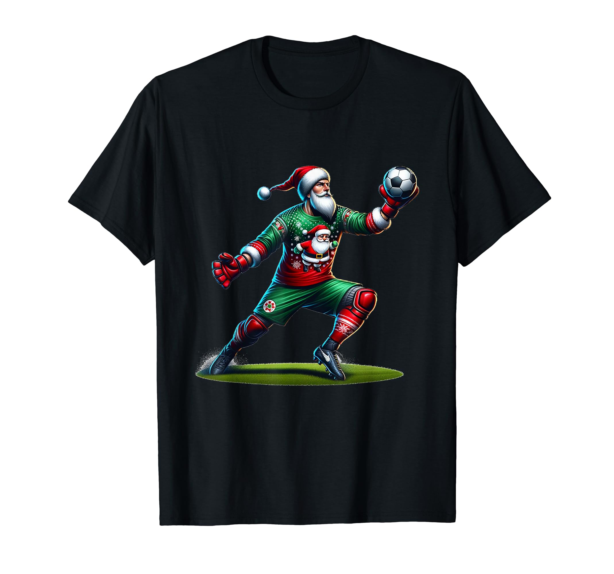 Santa Claus Soccer Goalie T-Shirt - Streetwear Style Men Women - T-Shirt, Sweatshirt, Hoodie