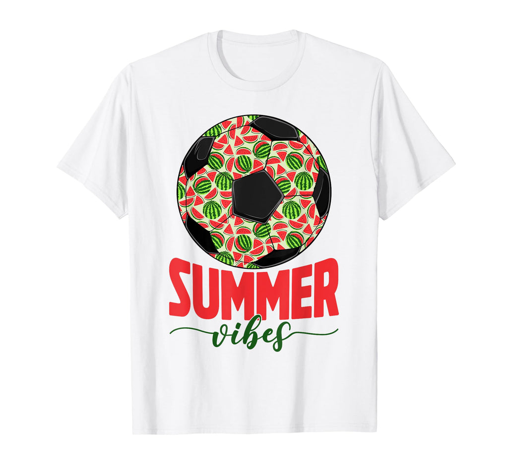 Funny Summer Vibes Watermelon Soccer T-Shirt - Unique Graphic Men Women - T-Shirt, Sweatshirt, Hoodie