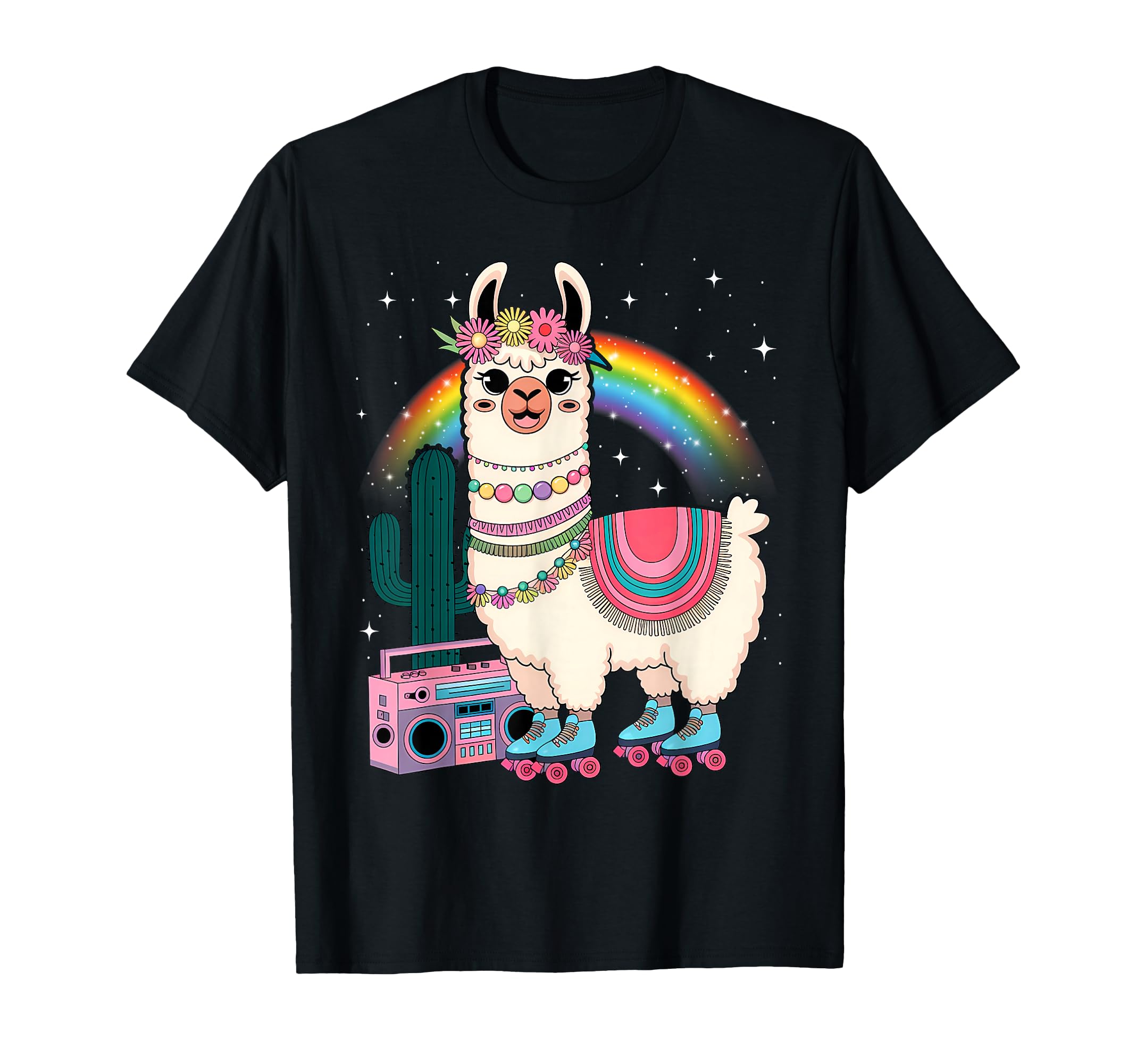Roller Skating Alpaca Skater Skate 70S T-Shirt - Graphic Print Men Women - T-Shirt, Sweatshirt, Hoodie